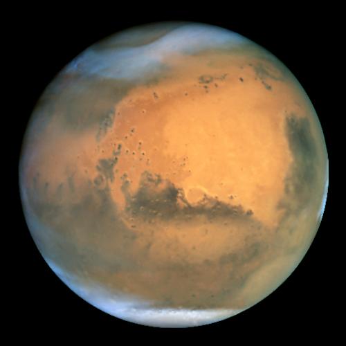 Mars from the view of the Hubble Telescope